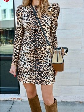 NWT Tuckernuck India Hicks Leopard Print Cotton Dress Size M Resort Vacation